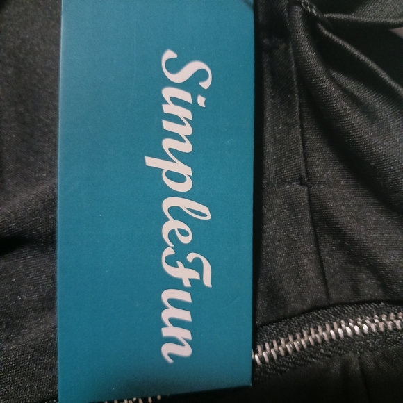 SimpleFun Black High Low Ruffle High Neck Peplum Shirt Dress Size XL - Picture 10 of 11